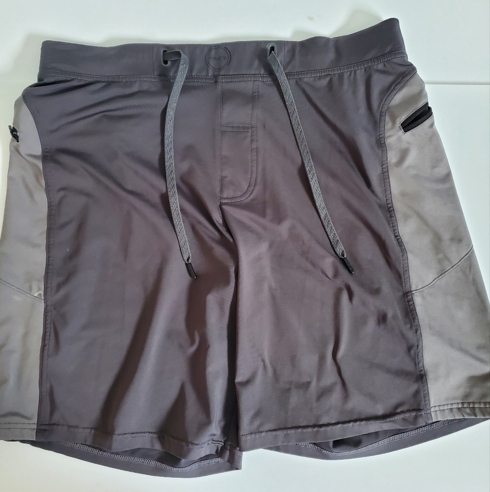 HYLETE Mens Athletic Shorts Gray Size Large Crossfit Pickleball Gym Lifting